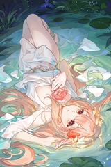 yande.re 1236016 dress indie_virtual_youtuber no_bra see_through tagme wet wet_clothes