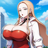 oleana (pokemon), from the side, cleavage, tube top, huge breasts, bursting brea s-2282099249