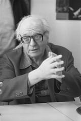 Lezing_Franse_compoist_Olivier_Messiaen_in_Koninklijk_Conservatorium_in_Den_Haa,_Bestanddeelnr_933-8262