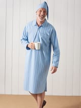 Mens-Blue-Green-Cotton-Summer-Nightshirt-Model__22063