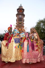 folk-dancers-front-clock-tower-jodhpur-rajasthan-india-horse-dance-chaiti-ghoda-dancing-indian-watch-340451091