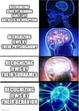 recognizing jews big brain meme