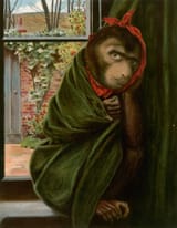 English_School_-_The_Sick_Monkey_-_(MeisterDrucke-81237)