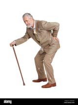 senior-man-with-walking-cane-suffering-from-back-pain-on-white-background-2RD332R