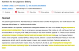 Nutrition for the Japanese Elderly