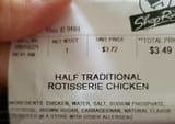 shoprite rotisserie chicken – 15 oz