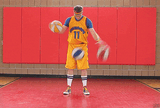 juggling basketballs