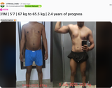 Screenshot 2025-08-02 at 22-38-15 31M 5&#039;7 67 kg to 65.5 kg 2.4 years of progress r_Fitness_India