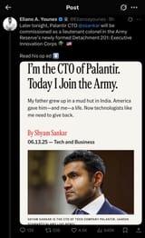 USA palantir urges you to join the army and ide for israel