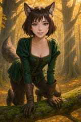 20250615_1737_Wolf Huntress in Autumn_simple_compose_01jxt3qs22eab8jzbr9sa9d4ea