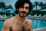 20250616_1319_Shirtless by Hotel Pool_remix_01jxwvybn5f23bk9sgk22gf6sj
