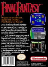 Final Fantasy 1 back box art