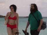 stallman with his gf on beach