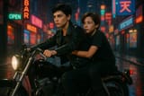 20250619_0556_Cyberpunk Motorcycle Duo_simple_compose_01jy3x6q8wf0n8z0hxx1k1c6tb