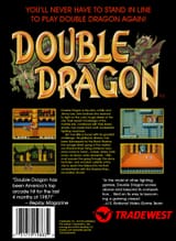Double Dragon Box cover back
