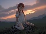 1240001-close up photograph of red hair, twin br-cuteMix1-20