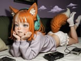 1009001-from behind photograph of fluffy hair, m-cuteMix3