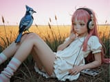 1347002-upper body photograph of long hair, mess-cuteMix3