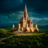 sfw, background, landscape, palace, darkened skies s-2168442776
