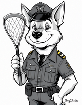 This_is_an_anthropomorphic_dog_holding_a_butterfly_net_He_is_wearing_a_police_uniform_and_smirking_I_222881880
