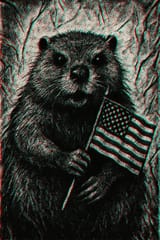 20250704_1043_Punk Beaver Flagbearer_simple_compose_01jzb1pc9mf6jvh5q7vyc4x23n