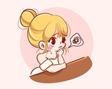 cute-girl-thinking-pose-logo-ban