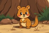 FLUX-00408-rubberhose style illustration,rubberhose animation cartoonish Australian brown color scheme round cheeks long tail small adorable quokka character,golden age of animation,