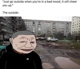 outside
