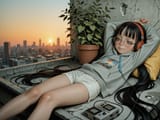 1450001-upside-down photograph of red eyes with-cuteMix3