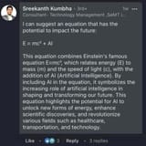 e=mc^2 plus ai