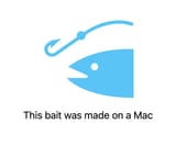 This bait was made on a Mac (black text)