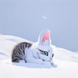 16_colors_kitty_in_the_snow__2994480483