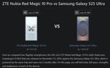 ZTE Nubia Red Magic 10 Pro vs Samsung Galaxy S25 Ultra