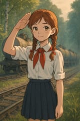 20250717_0021_Pioneer Girl Salute_simple_compose_01k0an5ct3ewd8t3am5t4andht