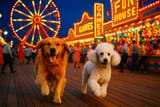 20250718_1600_Dogs at Festival Boardwalk_simple_compose_01k0fn9trwenwv88h939qc1ajv