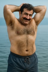 20250720_0803_Burly Man Stretching_remix_01k0kv9s8sfxmb4rrqkn1xn87r