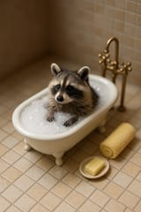 20250720_1455_Raccoon Bubble Bath_simple_compose_01k0mpc4t8e0a8m10mmdy92wdd