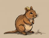 FLUX-00422-Cute australian brown color scheme fat cheeks long tail small adorable quokka with cheese on head. ,StoryboardSketchZRX.PNG