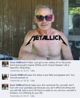 metallica tattoo glasses old grandpa
