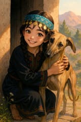 20250724_1331_Berber Girl&#039;s Tender Moment_simple_compose_01k0y329a8fzaave3t902byv9v