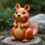FLUX-00427-sculpture made of fruit depicts Australian round cheeks long tail small adorable quokka