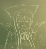 chalk desu shrug