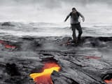 Bear Grylls faking volcano stunt