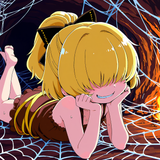 oekaki, 1girl, solo, loli, aged down, hair over eyes, minidress, kurodane yamame s-3739190931
