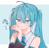 vocaloid miku disapproving bored