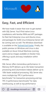 microsoft loves linux sql +g