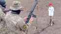 Ukrainian soldiers dress up mannequin in a Trump 2024 t-shirt &amp; MAGA hat. They then begin firing at it, &amp; set it ablaze._thumb.jpg