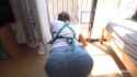 Asian pervert masturbates his penis while secretly filming the butt of a Japanese Housekeeper maid in Denim Jeans Pants which he hired to clean his apartment 01_thumb.jpg