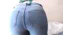 Asian pervert masturbates his penis while secretly filming the butt of a Japanese Housekeeper maid in Denim Jeans Pants which he hired to clean his apartment 02_thumb.jpg