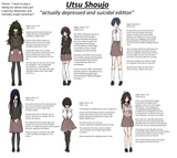 Utsu Shoujo reference sheet
